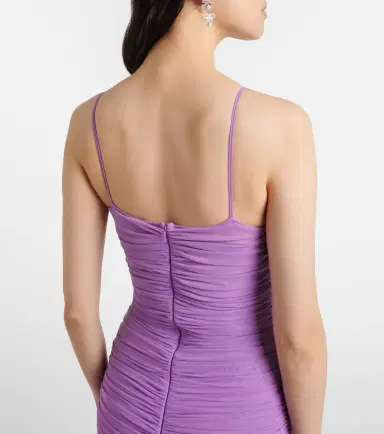 David Koma Floral-appliqué ruched cocktail dress | Thumbnail 2 David Koma Floral-appliqué ruched cocktail dress | Thumbnail 2