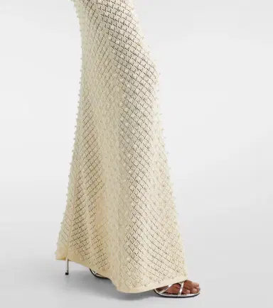David Koma Crochet embellished turtleneck gown | Thumbnail 4 David Koma Crochet embellished turtleneck gown | Thumbnail 4