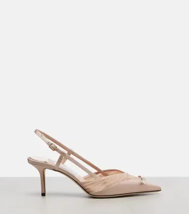Jimmy Choo Afia 65 satin slingback pumps | Thumbnail 2 Jimmy Choo Afia 65 satin slingback pumps | Thumbnail 2