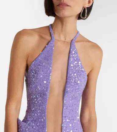 David Koma Draped sequined minidress | Thumbnail 3 David Koma Draped sequined minidress | Thumbnail 3