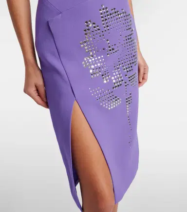 David Koma Asymmetric embellished floral midi dress | Thumbnail 2 David Koma Asymmetric embellished floral midi dress | Thumbnail 2