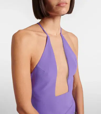 David Koma Asymmetric embellished floral midi dress | Thumbnail 5 David Koma Asymmetric embellished floral midi dress | Thumbnail 5