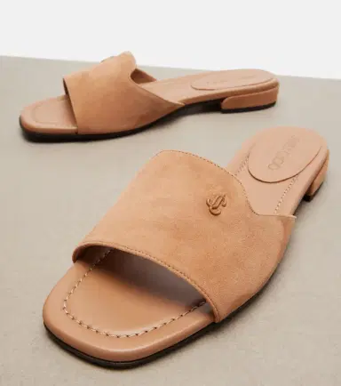 Jimmy Choo Dina suede slides | Thumbnail 3 Jimmy Choo Dina suede slides | Thumbnail 3