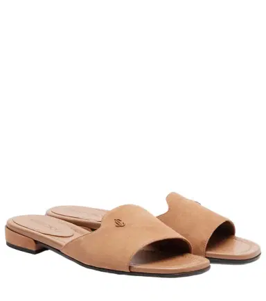 Jimmy Choo Dina suede slides | Thumbnail 1 Jimmy Choo Dina suede slides | Thumbnail 1
