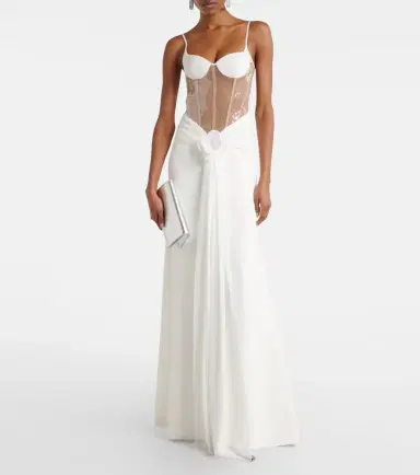 David Koma Floral-appliqué sequined bustier gown | Thumbnail 2 David Koma Floral-appliqué sequined bustier gown | Thumbnail 2