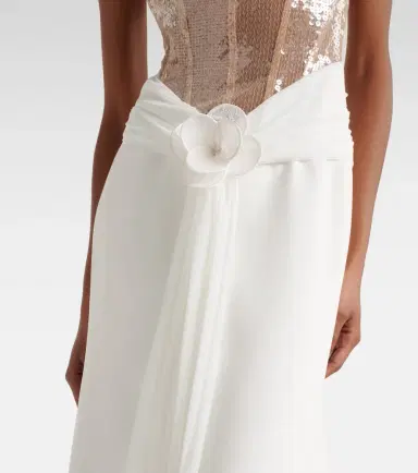 David Koma Floral-appliqué sequined bustier gown | Thumbnail 4 David Koma Floral-appliqué sequined bustier gown | Thumbnail 4