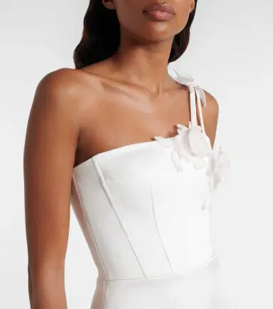 David Koma Floral-appliqué bustier dress | Thumbnail 3 David Koma Floral-appliqué bustier dress | Thumbnail 3