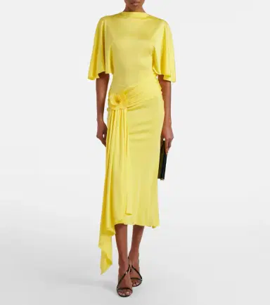 David Koma Floral-appliqué jersey cocktail dress | Thumbnail 4 David Koma Floral-appliqué jersey cocktail dress | Thumbnail 4