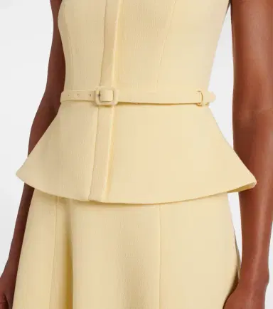 Roland Mouret Peplum wool crêpe midi dress | Thumbnail 3 Roland Mouret Peplum wool crêpe midi dress | Thumbnail 3