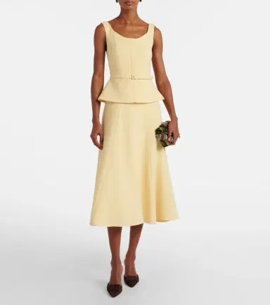 Roland Mouret Peplum wool crêpe midi dress | Thumbnail 5 Roland Mouret Peplum wool crêpe midi dress | Thumbnail 5