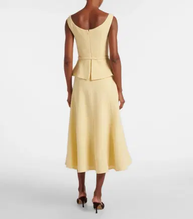 Roland Mouret Peplum wool crêpe midi dress | Thumbnail 6 Roland Mouret Peplum wool crêpe midi dress | Thumbnail 6