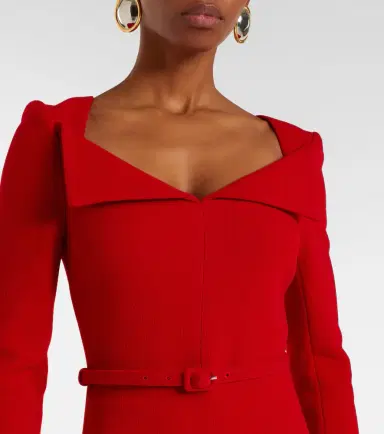Roland Mouret Belted wool midi dress | Thumbnail 5 Roland Mouret Belted wool midi dress | Thumbnail 5