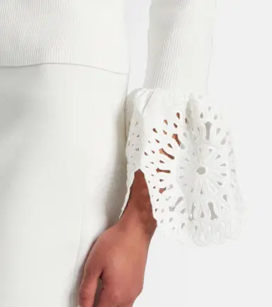 Simkhai Ferrera broderie anglaise ribbed-knit top | Thumbnail 2 Simkhai Ferrera broderie anglaise ribbed-knit top | Thumbnail 2