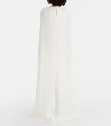 Roland Mouret Crystal-embellished caped crêpe gown | Thumbnail 4 Roland Mouret Crystal-embellished caped crêpe gown | Thumbnail 4