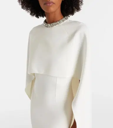 Roland Mouret Crystal-embellished caped crêpe gown | Thumbnail 5 Roland Mouret Crystal-embellished caped crêpe gown | Thumbnail 5
