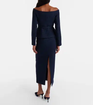 Roland Mouret Bouclé midi skirt | Thumbnail 5 Roland Mouret Bouclé midi skirt | Thumbnail 5