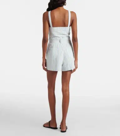 Simkhai Striped cotton-blend seersucker romper | Thumbnail 2 Simkhai Striped cotton-blend seersucker romper | Thumbnail 2