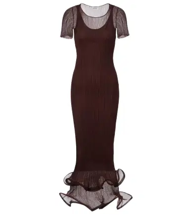 Simkhai Ruffled midi dress | Thumbnail 1 Simkhai Ruffled midi dress | Thumbnail 1