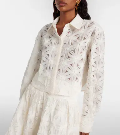 Simkhai Anders cropped floral blouse | Thumbnail 2 Simkhai Anders cropped floral blouse | Thumbnail 2