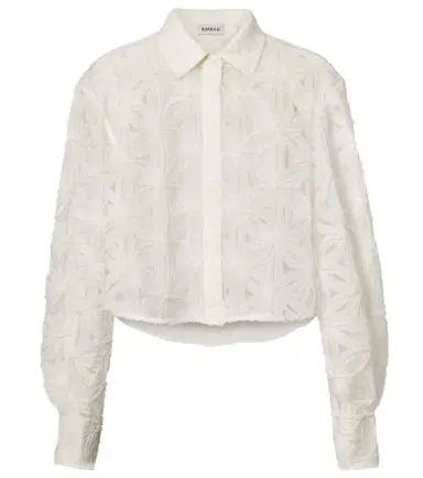 Simkhai Anders cropped floral blouse | Thumbnail 1 Simkhai Anders cropped floral blouse | Thumbnail 1