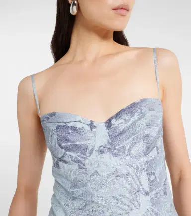 Simkhai Floral linen and cotton bustier dress | Thumbnail 6 Simkhai Floral linen and cotton bustier dress | Thumbnail 6
