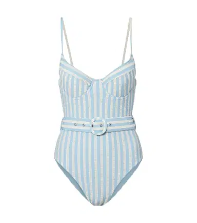 Simkhai Noa belted striped swimsuit | Thumbnail 1 Simkhai Noa belted striped swimsuit | Thumbnail 1