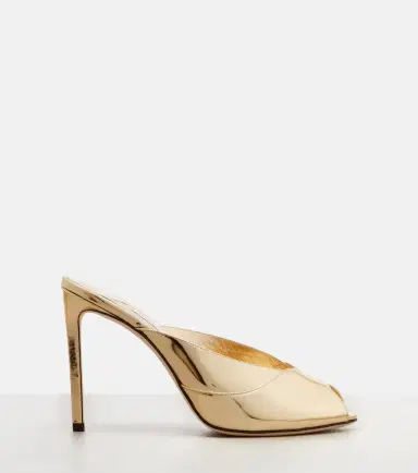 Jimmy Choo Brigitte 100 mirrored leather mules | Thumbnail 2 Jimmy Choo Brigitte 100 mirrored leather mules | Thumbnail 2