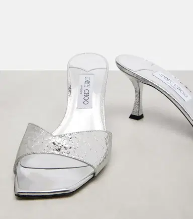 Jimmy Choo Skye 70 metallic leather mules | Thumbnail 4 Jimmy Choo Skye 70 metallic leather mules | Thumbnail 4