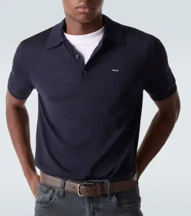 Prada Logo virgin wool polo shirt | Thumbnail 3 Prada Logo virgin wool polo shirt | Thumbnail 3