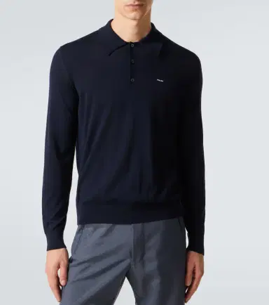 Prada Virgin wool polo sweater | Thumbnail 2 Prada Virgin wool polo sweater | Thumbnail 2