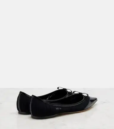 Jimmy Choo Love leather-trimmed mesh ballet flats | Thumbnail 2 Jimmy Choo Love leather-trimmed mesh ballet flats | Thumbnail 2