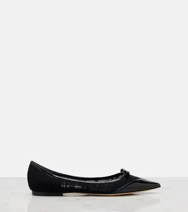 Jimmy Choo Love leather-trimmed mesh ballet flats | Thumbnail 3 Jimmy Choo Love leather-trimmed mesh ballet flats | Thumbnail 3