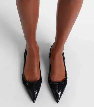 Jimmy Choo Love leather-trimmed mesh ballet flats | Thumbnail 6 Jimmy Choo Love leather-trimmed mesh ballet flats | Thumbnail 6