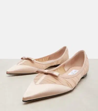 Jimmy Choo Love mesh and satin ballet flats | Thumbnail 2 Jimmy Choo Love mesh and satin ballet flats | Thumbnail 2