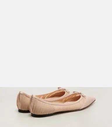 Jimmy Choo Love mesh and satin ballet flats | Thumbnail 3 Jimmy Choo Love mesh and satin ballet flats | Thumbnail 3