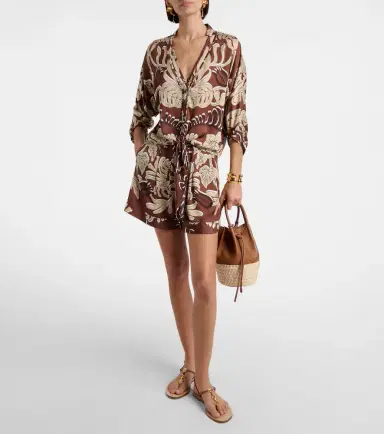 Poupette St Barth Isabelle printed high-rise shorts | Thumbnail 6 Poupette St Barth Isabelle printed high-rise shorts | Thumbnail 6
