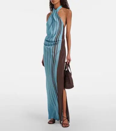 SIR Rioja striped silk crêpe maxi dress | Thumbnail 3 SIR Rioja striped silk crêpe maxi dress | Thumbnail 3