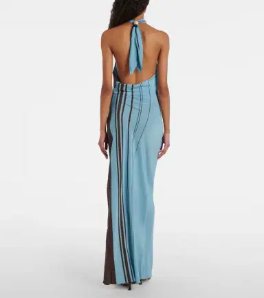 SIR Rioja striped silk crêpe maxi dress | Thumbnail 4 SIR Rioja striped silk crêpe maxi dress | Thumbnail 4