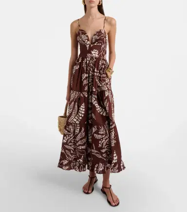 Poupette St Barth Milena printed tiered maxi dress | Thumbnail 3 Poupette St Barth Milena printed tiered maxi dress | Thumbnail 3
