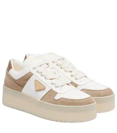 Prada Downtown Bold leather platform sneakers | Thumbnail 1 Prada Downtown Bold leather platform sneakers | Thumbnail 1