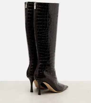 Jimmy Choo Agathe 85 croc-effect leather knee-high boots | Thumbnail 2 Jimmy Choo Agathe 85 croc-effect leather knee-high boots | Thumbnail 2