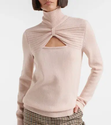 Valentino Cutout gathered virgin wool turtleneck sweater | Thumbnail 5 Valentino Cutout gathered virgin wool turtleneck sweater | Thumbnail 5