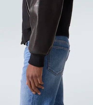 Givenchy Leather-trimmed wool bomber jacket | Thumbnail 5 Givenchy Leather-trimmed wool bomber jacket | Thumbnail 5