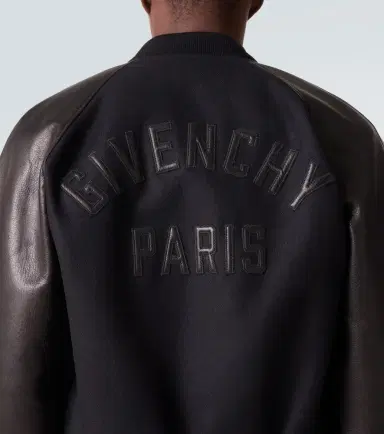 Givenchy Leather-trimmed wool bomber jacket | Thumbnail 6 Givenchy Leather-trimmed wool bomber jacket | Thumbnail 6