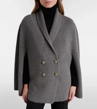 Max Mara Agenzia double-breasted virgin wool cape | Thumbnail 2 Max Mara Agenzia double-breasted virgin wool cape | Thumbnail 2