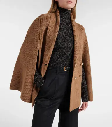 Max Mara Agenzia double-breasted virgin wool cape | Thumbnail 7 Max Mara Agenzia double-breasted virgin wool cape | Thumbnail 7