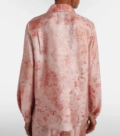 Max Mara Crespo embellished printed twill shirt | Thumbnail 3 Max Mara Crespo embellished printed twill shirt | Thumbnail 3