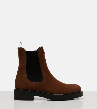 Prada Chocolate suede Chelsea boots | Thumbnail 4 Prada Chocolate suede Chelsea boots | Thumbnail 4