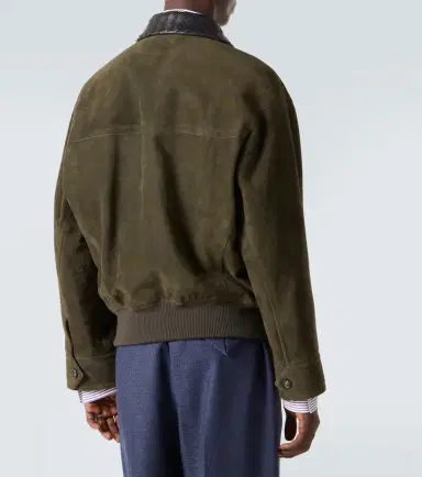 Bottega Veneta Intrecciato suede blouson jacket | Thumbnail 2 Bottega Veneta Intrecciato suede blouson jacket | Thumbnail 2