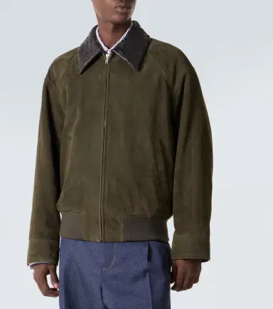 Bottega Veneta Intrecciato suede blouson jacket | Thumbnail 4 Bottega Veneta Intrecciato suede blouson jacket | Thumbnail 4
